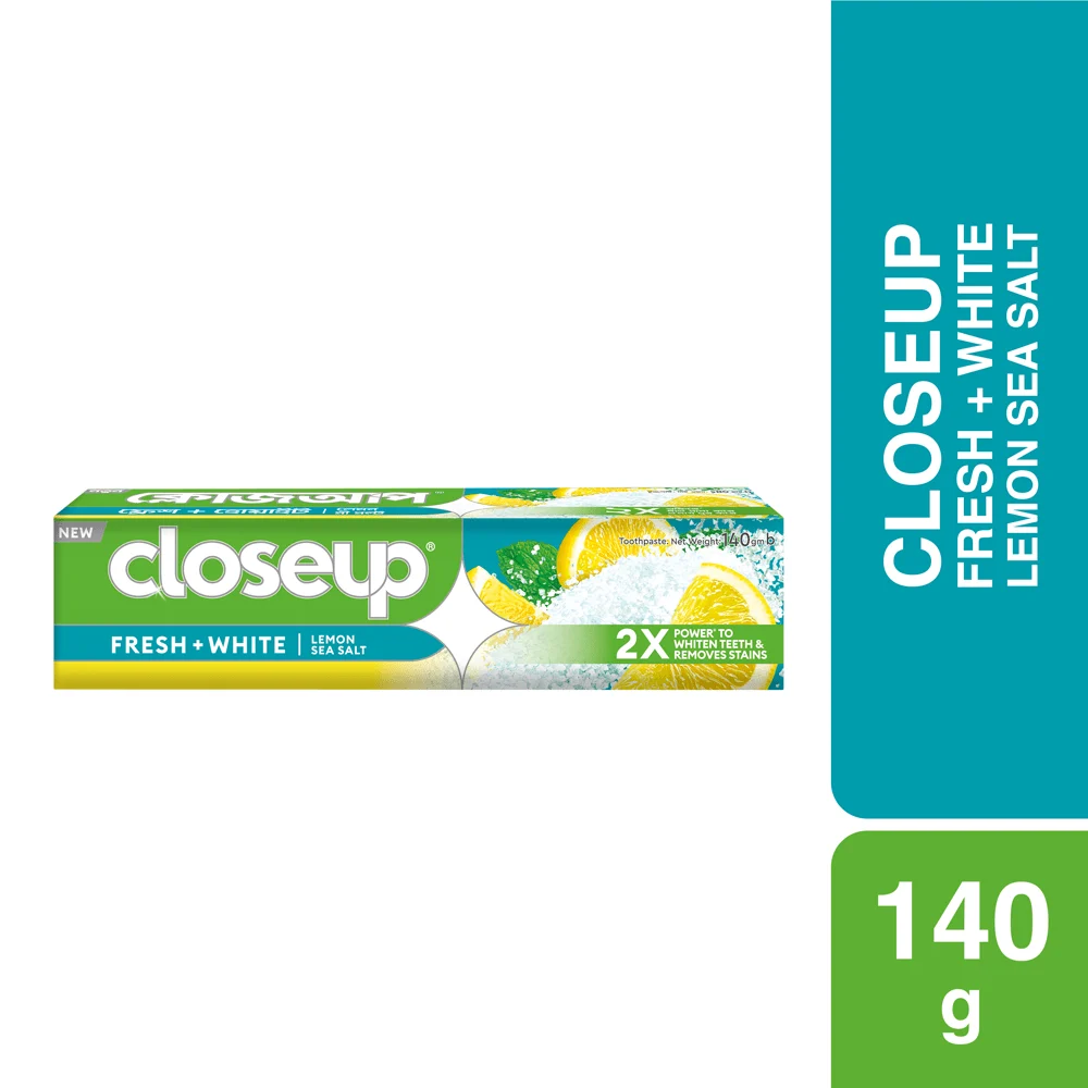 Closeup Lemon Sea Salt Toothpaste 140g