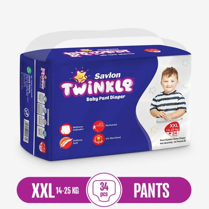 Savlon Twinkle Baby Pant Diaper XXL(34 Pis)