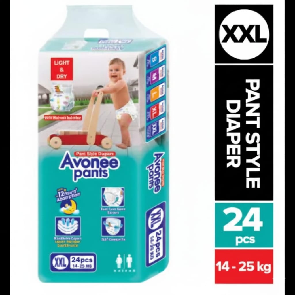Avonee Pant Style Diapers(XXL) Size 24 pcs