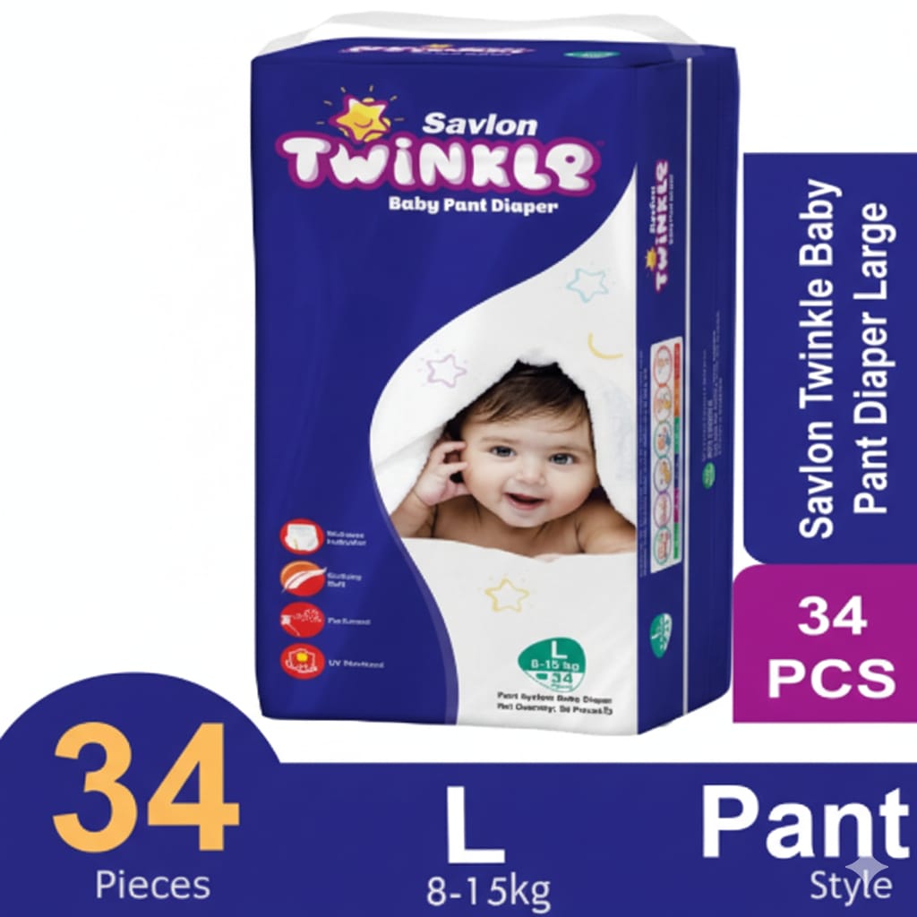 Savlon Twinkle Baby Pant Diaper L(34 Pic)