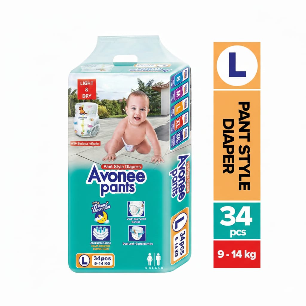 Avonee Pants Baby Diaper (L)-34 Pie